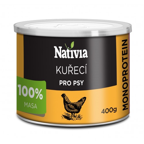 Nativia Dog konzerva Kuřecí maso 12x400g