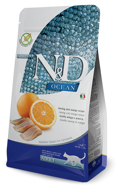 N&D Cat Ocean GF Adult Herring & Orange 10kg