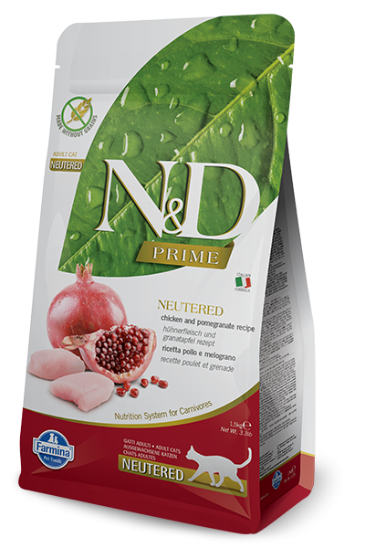 N&D Cat Prime Neutered Chicken&Pomegranate 1,5kg