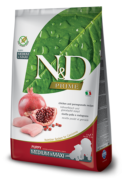 N&D Prime Dog Puppy M/L Chicken & Pomegranate 2x12kg