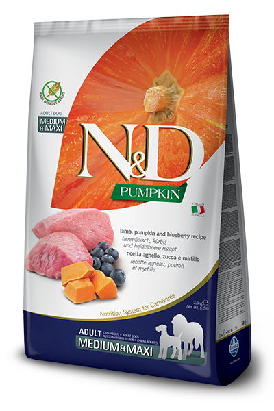 N&D GF Pumpkin DOG Adult M/L Lamb & Blueberry 12kg