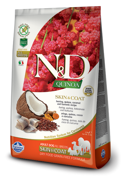 N&D GF Quinoa Dog Skin&Coat Herring&Coconut 2,5kg