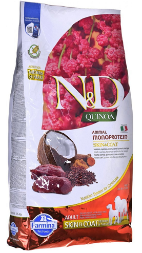 N&D GF Quinoa Dog Skin&Coat Venison&Coconut 2,5kg