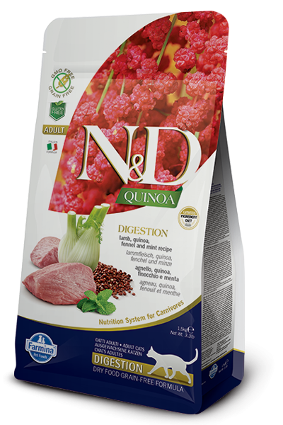 N&D GF Cat Quinoa Digestion Lamb&Fennel 1,5kg