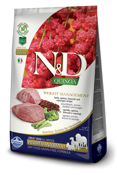 N&D GF Quinoa Dog Weight Management Lamb&Broccoli 2,5kg