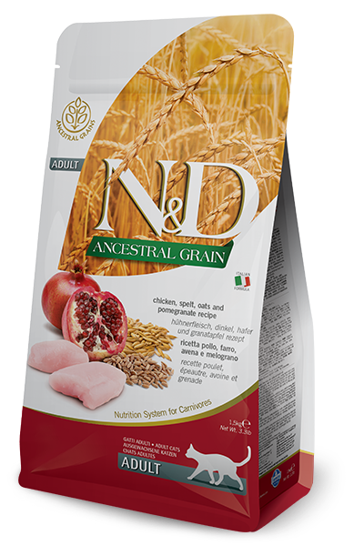 N&D Ancestral Grain Cat Adult Chicken&Pomegranate 1,5kg
