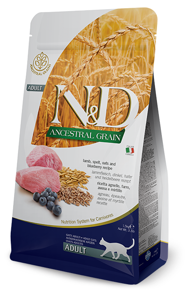 N&D Low Grain Cat Adult Lamb&Blueberry 1,5kg