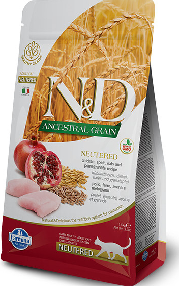 N&D Low Grain Cat Neutered Chicken&Pomegranate 1,5kg