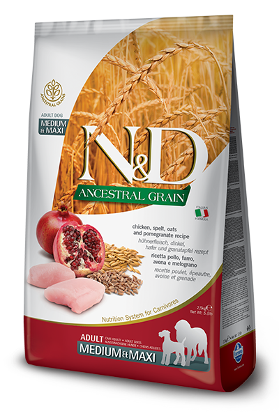 N&D Ancestral Grain Dog Adult M/L Chicken & Pomegranate 2x12kg
