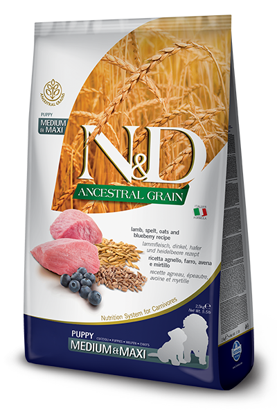 N&D Low Grain Dog Puppy M&L Lamb & Blueberry 2,5kg