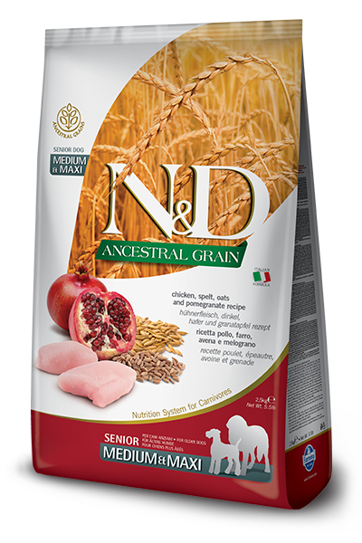 N&D Low Grain Dog Senior Medium & Maxi Chicken&Pomegranate 12kg