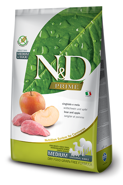 N&D Prime Dog Adult M/L Boar & Apple 12kg