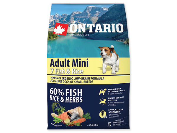 Ontario Adult Mini Fish & Rice 2,25kg