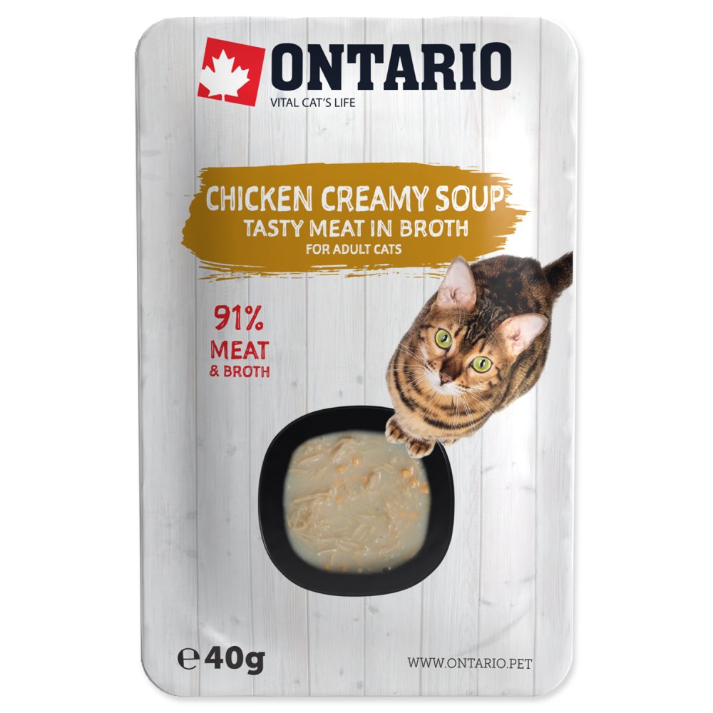 Ontario Cat Soup Chicken & Cheese with rice 12x40g