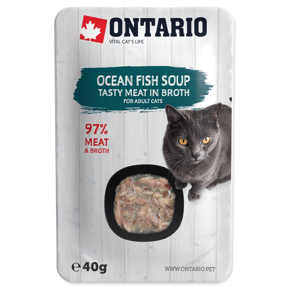 Ontario Cat Soup Ocean Fish with vegetables 12x40g