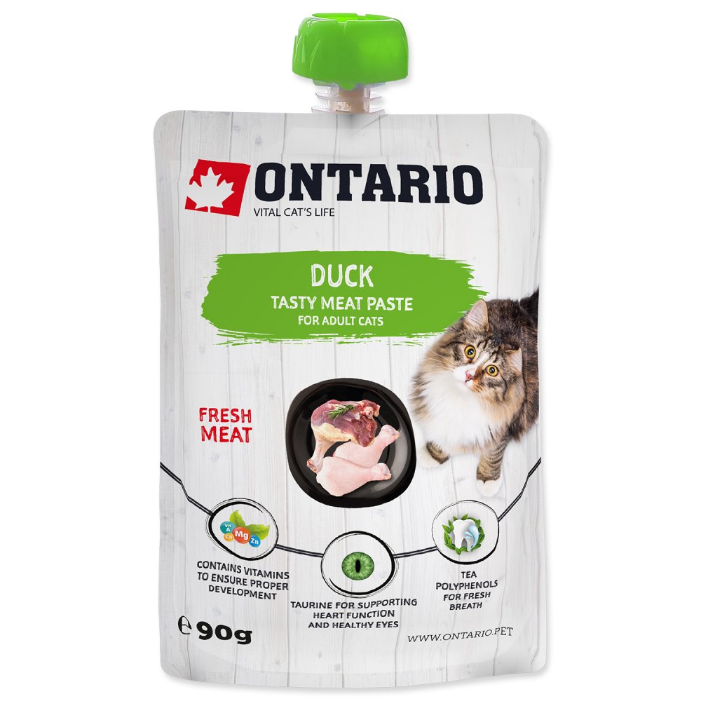 Ontario Cat Duck Fresh Meat Paste 8x90g
