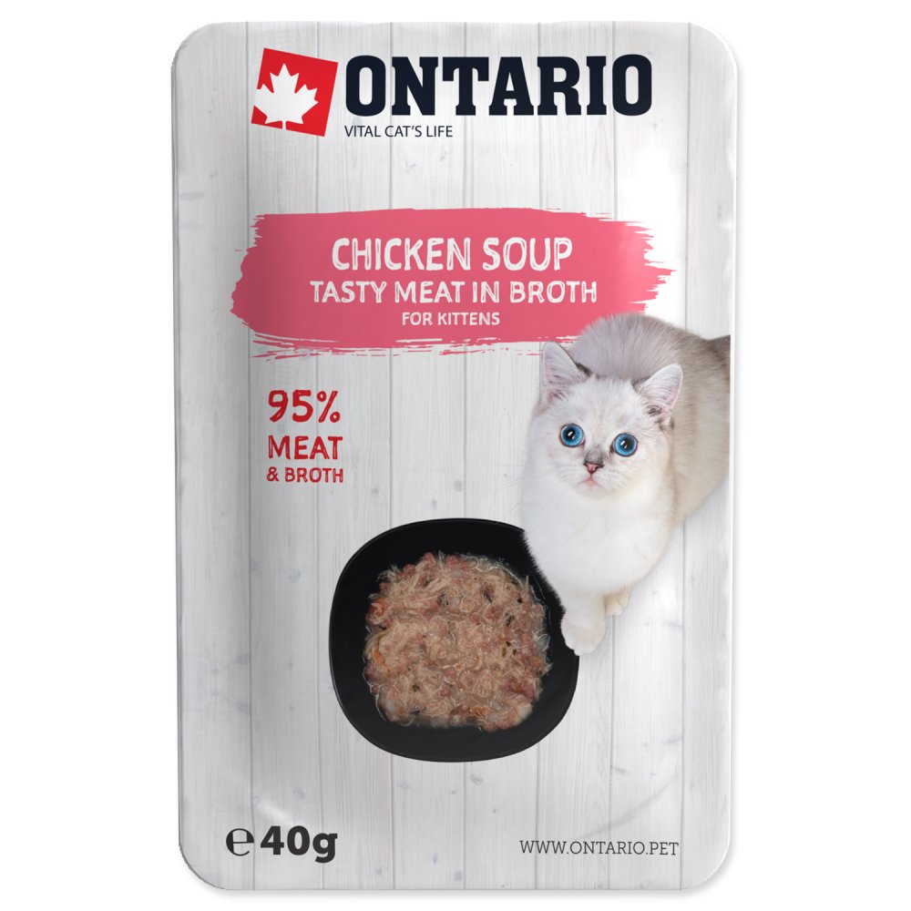 Ontario Kitten Soup Chicken, Carrot & Rice 12x40g
