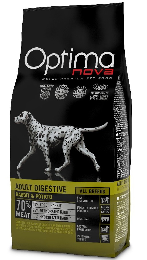 OPTIMAnova Dog Adult Digestive Grain Free Rabbit 12kg