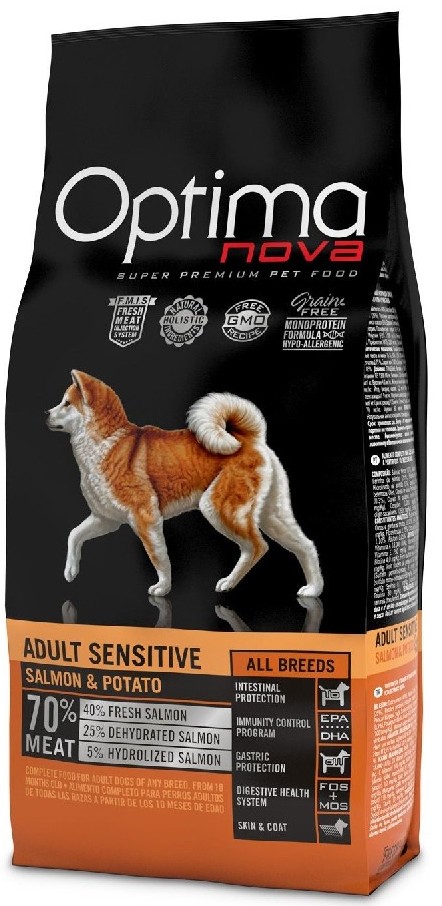 OPTIMAnova Dog Adult Sensitive Grain Free Salmon 2x12kg