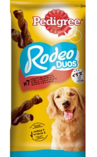 Pedigree Rodeo Duos hovězí a sýr 123g