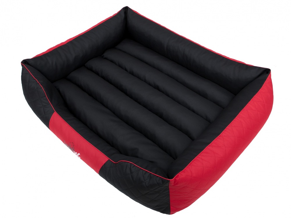 Pelech Premium Dog Bed černo/červený XL