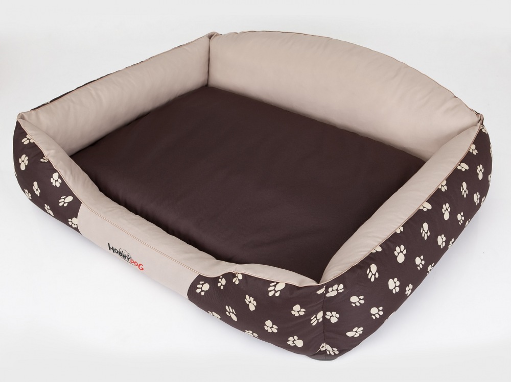 Pelech Royal Dog Bed hnědo/béžový Tlapka XXL