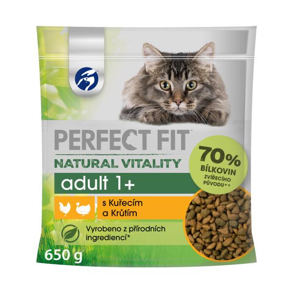 Perfect Fit Natural Vitality Adult s Kuřecím a krůtím 650g