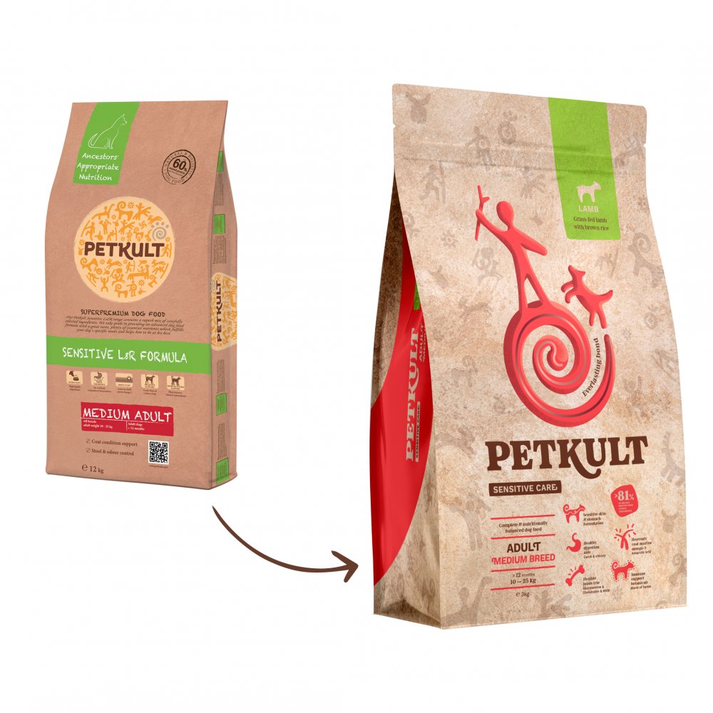 Petkult Dog Medium Adult Lamb & Rice 2x12kg