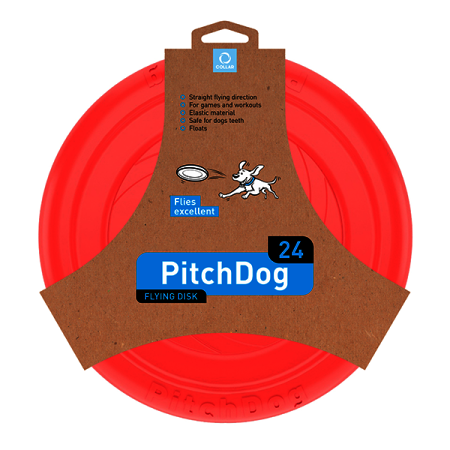 PitchDog Létající disk pro psy růžový 24cm