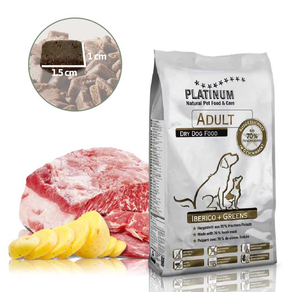 Platinum Natural Adult Iberico & Greens 1,5kg