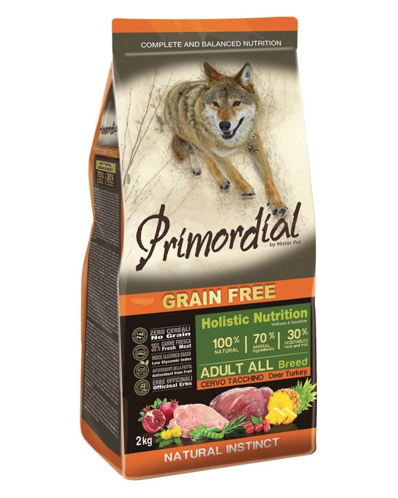 Primordial Grain Free Adult Deer & Turkey 12kg