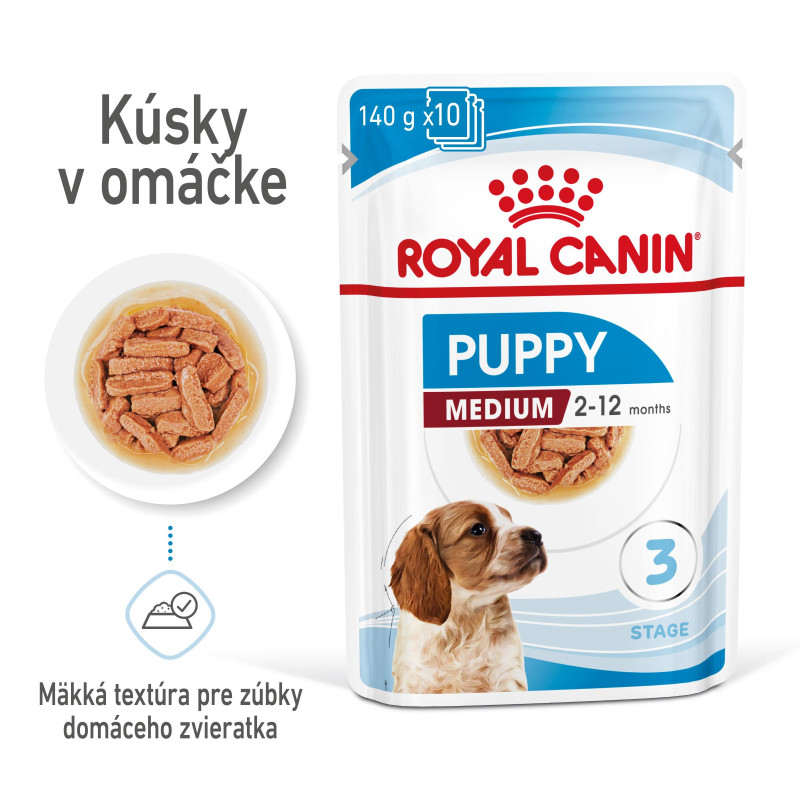 Royal Canin Medium Puppy kapsičky 10x140g