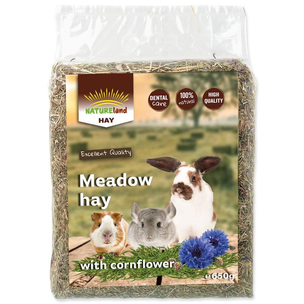 Seno Nature Land Meadow Hay s chrpou 0,65kg