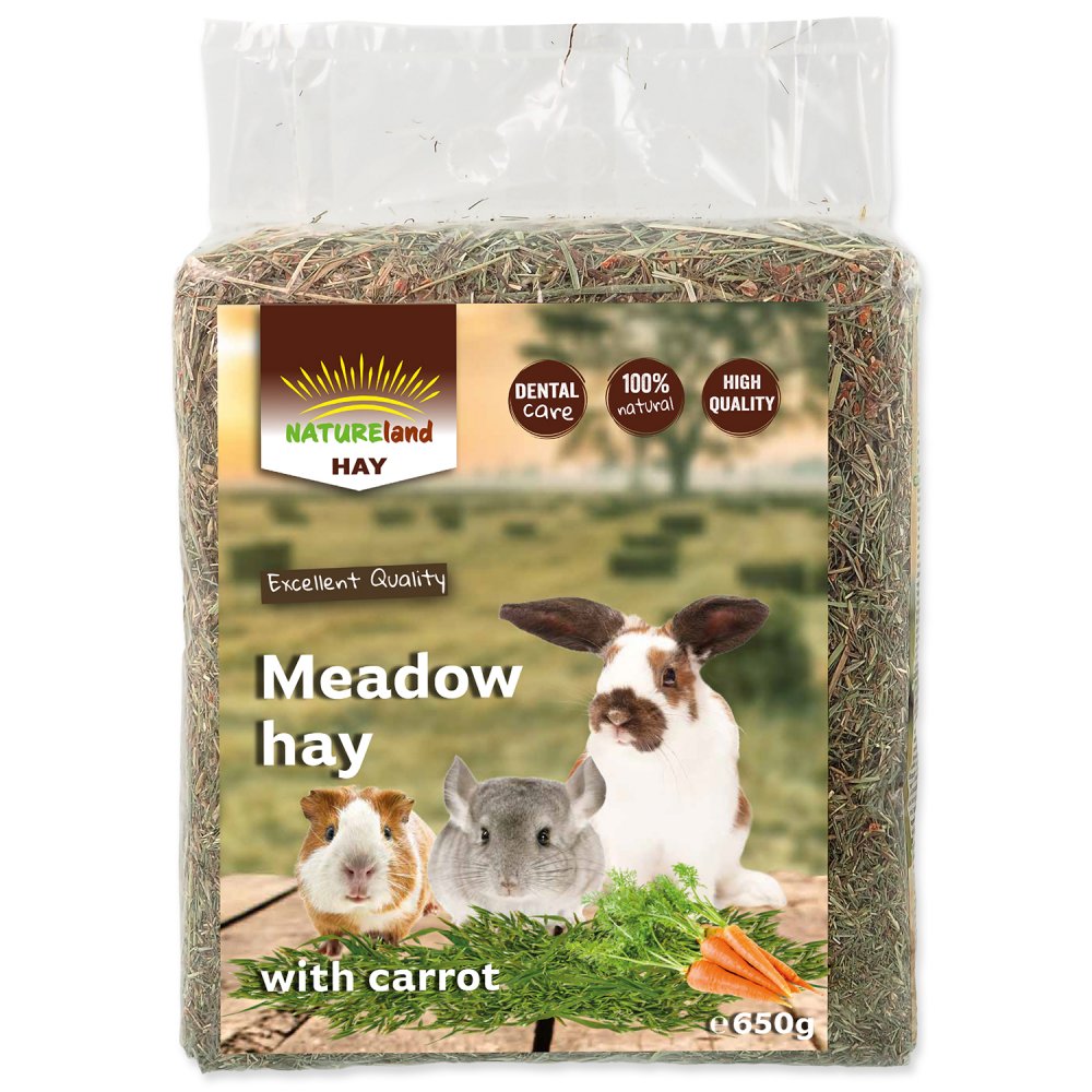 Seno Nature Land Meadow Hay s mrkví 0,65kg