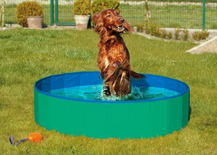 Skládací bazén pro psy zeleno/modrý 120x30cm