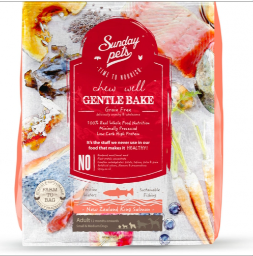 SundayPets Dog Gentle Bake Salmon Adult Small/Medium Breed 1,3kg