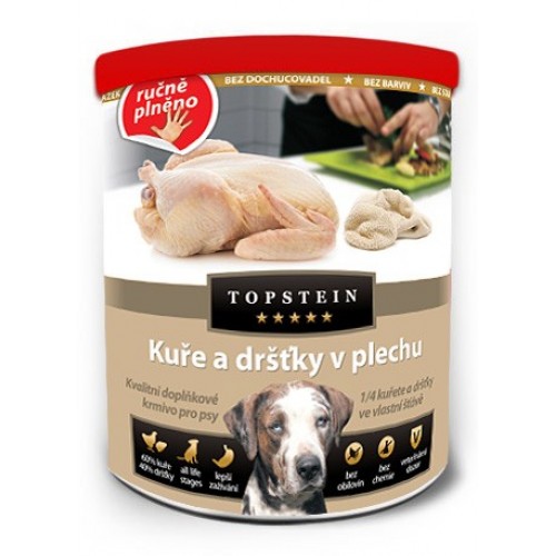 Topstein Konzerva Kuře a dršťky v plechu 800g