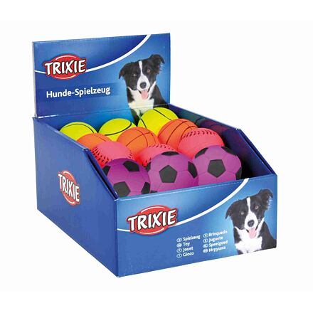 Trixie Neonový míč mechová guma 6 cm