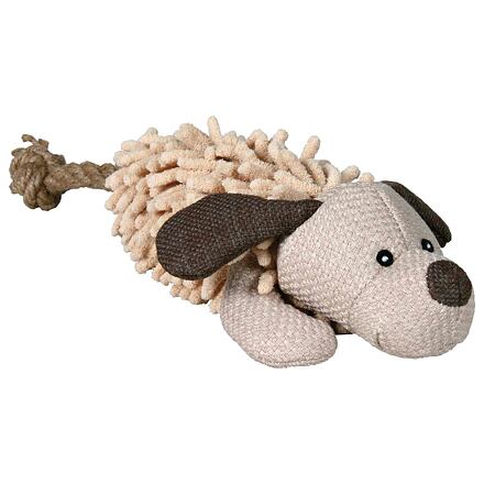 Trixie Plyšový pes s ocasem z lana 30 cm