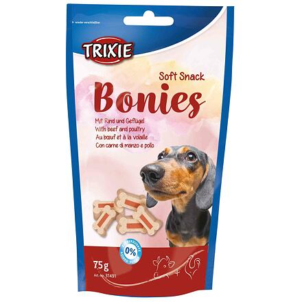 Trixie Soft Snack Bonies Light - měkké kostičky hovězí/krůta 75g