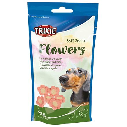 Trixie Soft Snack Flowers Light - měkké kytičky jehněčí/kuřecí 75g