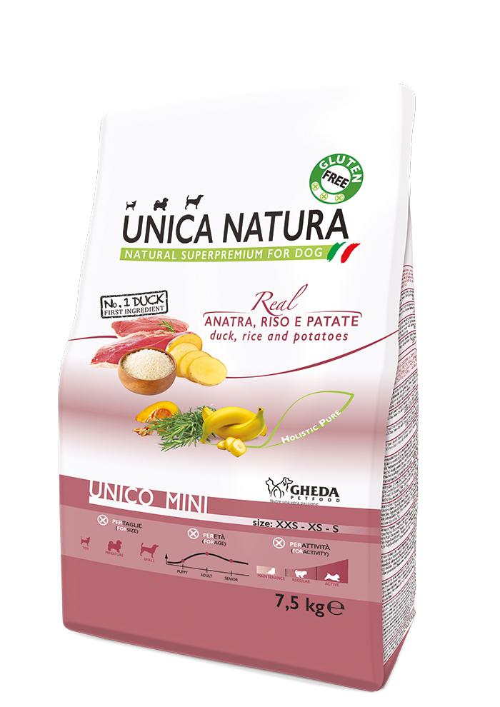 Unica Natura Dog Unico Mini Duck, rice and potatoes 2,5kg