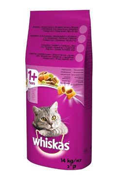 Whiskas Cat s kuřecím masem a játry 14kg