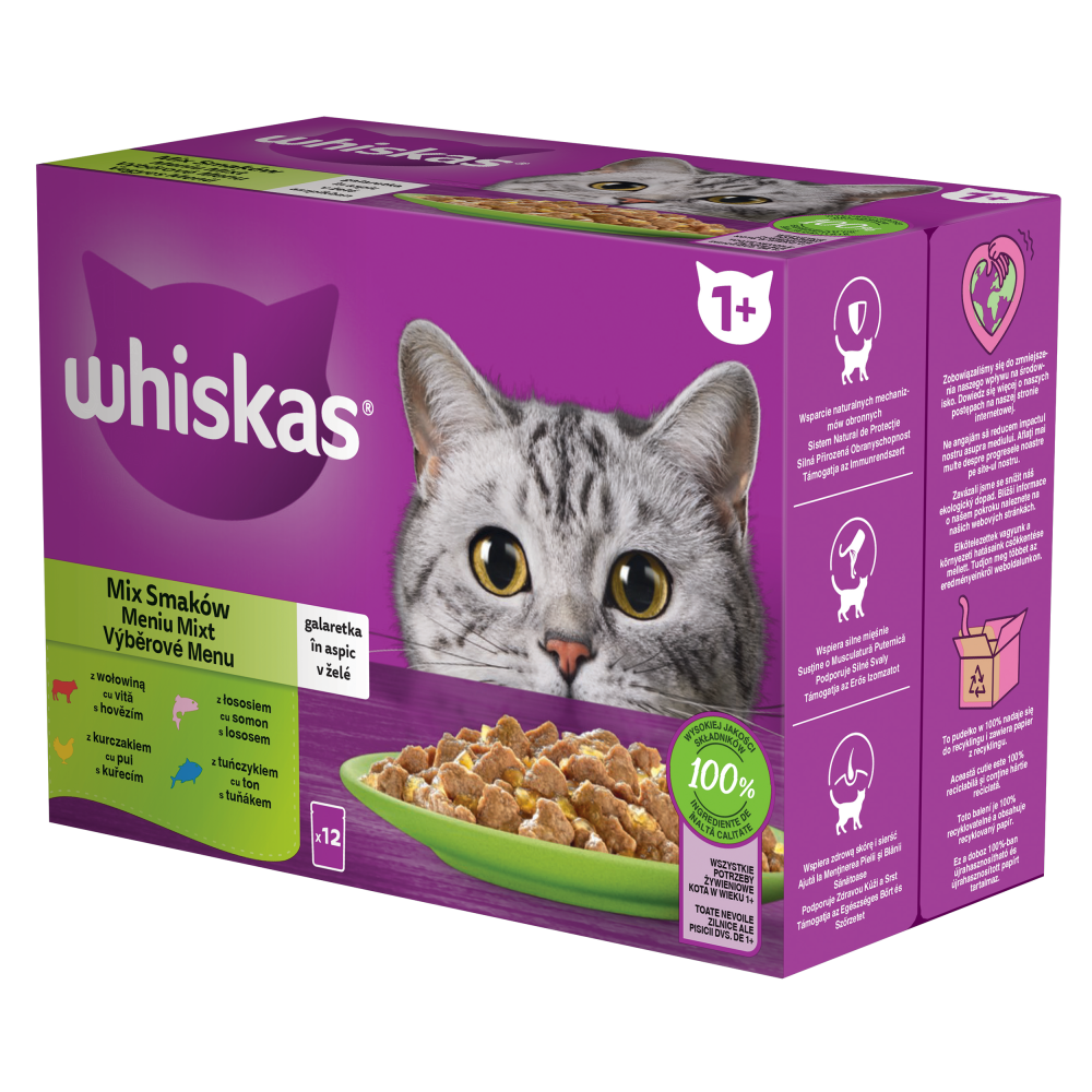 Whiskas kapsičky Výběrové Menu v želé 48x85g