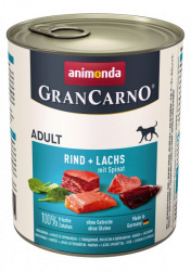Gran Carno Adult konzerva Hovězí, losos + špenát