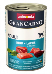 Gran Carno Adult konzerva Hovězí, losos + špenát