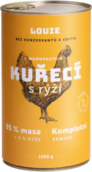 LOUIE Dog konzerva Kuřecí s rýží_new