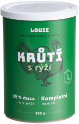 LOUIE Dog konzerva Krůtí s rýží_new