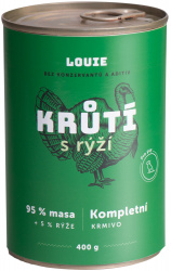 LOUIE Dog konzerva Krůtí s rýží_new