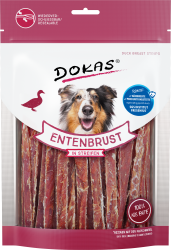 Dokas Kachní prsa proužky pro psy 250g